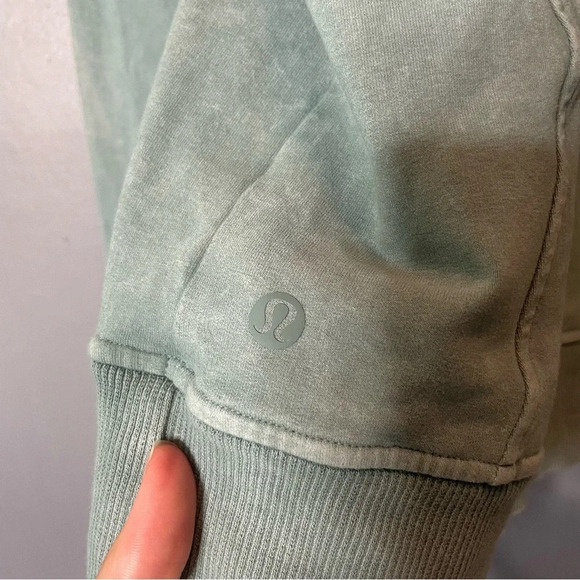 Lululemon Scuba Pullover Washed Blue Charcoal size 8 - Picture 9 of 14